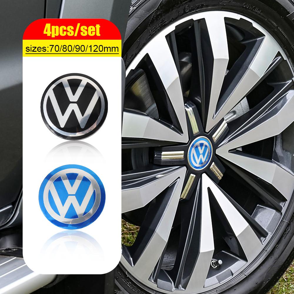 70mm/80mm/90mm/100mm/120mm Car Wheel Center Hub Cap Sticker For Volkswagen VW Golf GTI Bora ID.3 Tiguan Passat Rline Polo Touran EB1