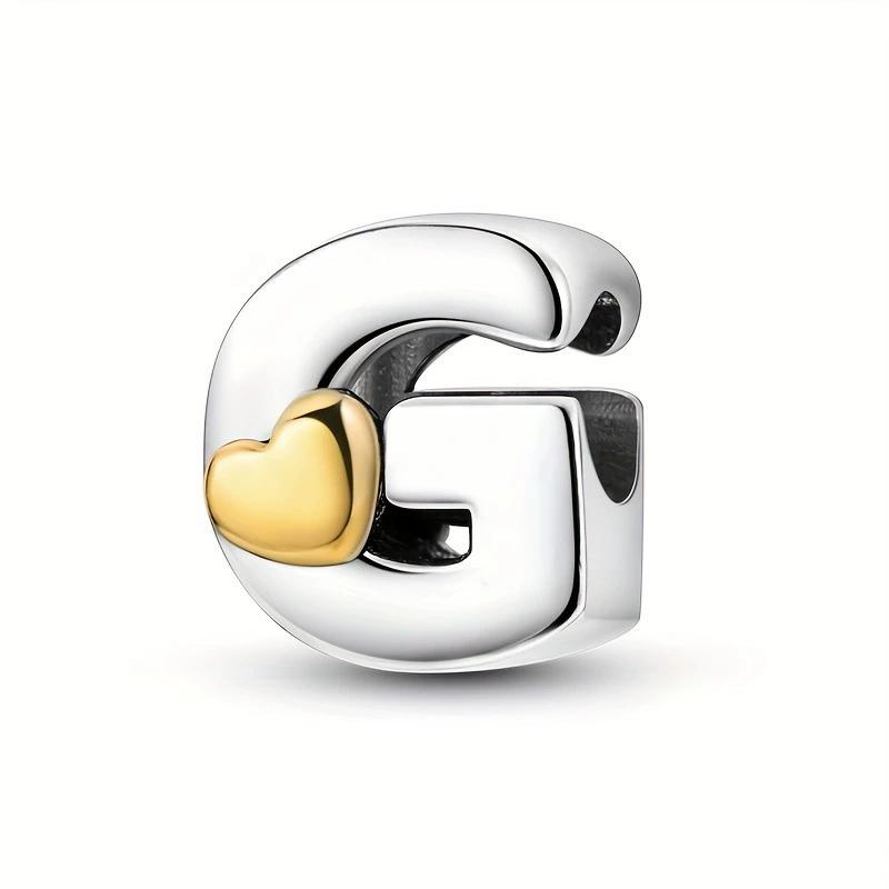 925 Серебряные бусины с 26 буквами алфавита AZ, подвески, подходят для оригинального браслета, настоящее серебро для женщин, бусины для ювелирных украшений своими руками