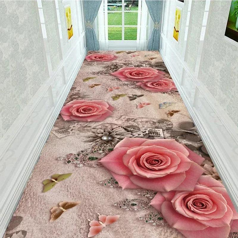3D Runners Corridor Carpets for Hallway Living Room Decoration Home Hotel Lobby Long Carpet Entrance Door Mat Stairs Area Rug