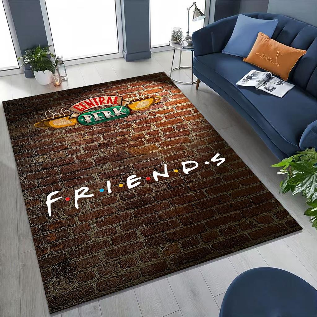Классический коврик с логотипом Friends Central Perk для спальни, гостиной, дивана, домашний придверный коврик, декор, большой детский игровой нескользящий коврик для пола