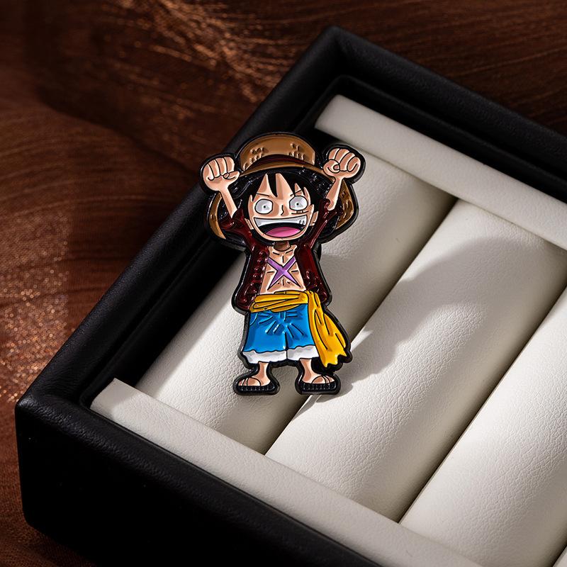 Мультяшная Аниме Брошь One Piece Периферийный Металлический Значок Луффи Пираты Сплав Масляная Капель Одежда Сумка Аксессуары