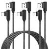 ANSEIP Great Value! iPhone Charging Cable Lightning L Shape [Set of 3 3m] Lightning Cable iPhone Cable Nylon Braid Fast Charging & Data Sync Resistant