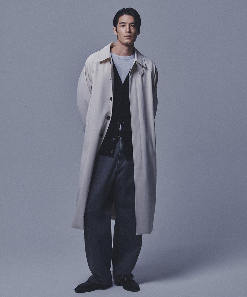 Taildern Tailored Balmacaan Long Coat Ivory