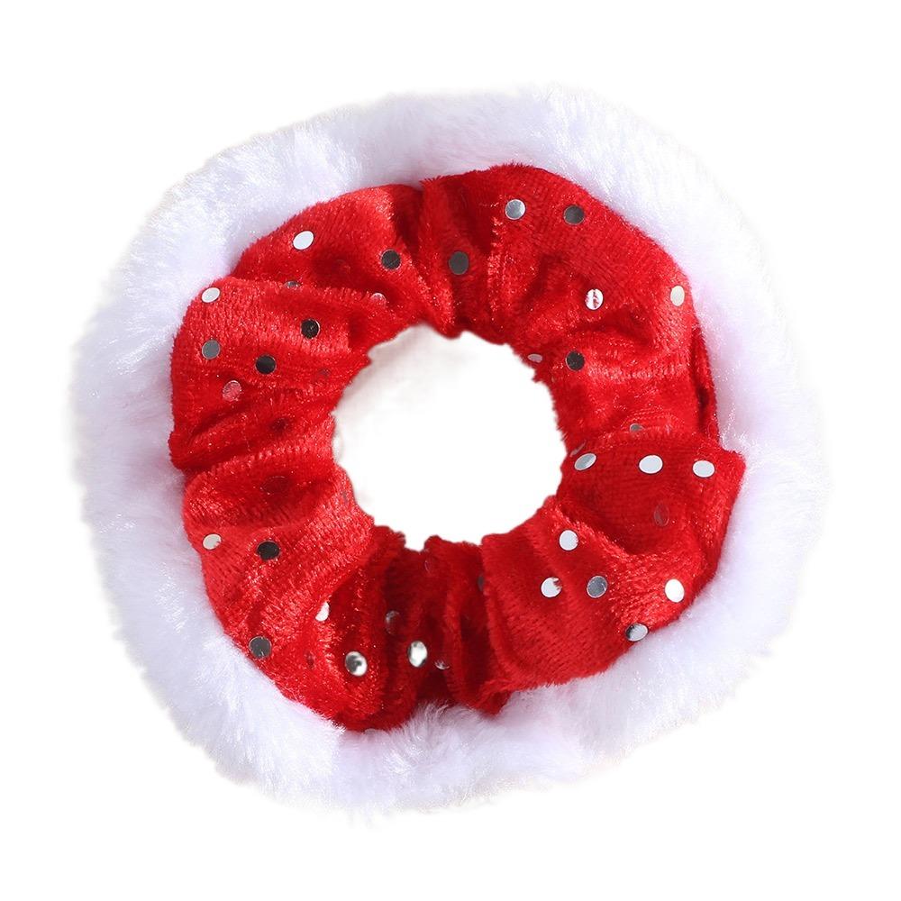 Velvet Plush Christmas Hair Rope High Elasticity Women Hair Ring  Hair Accessories