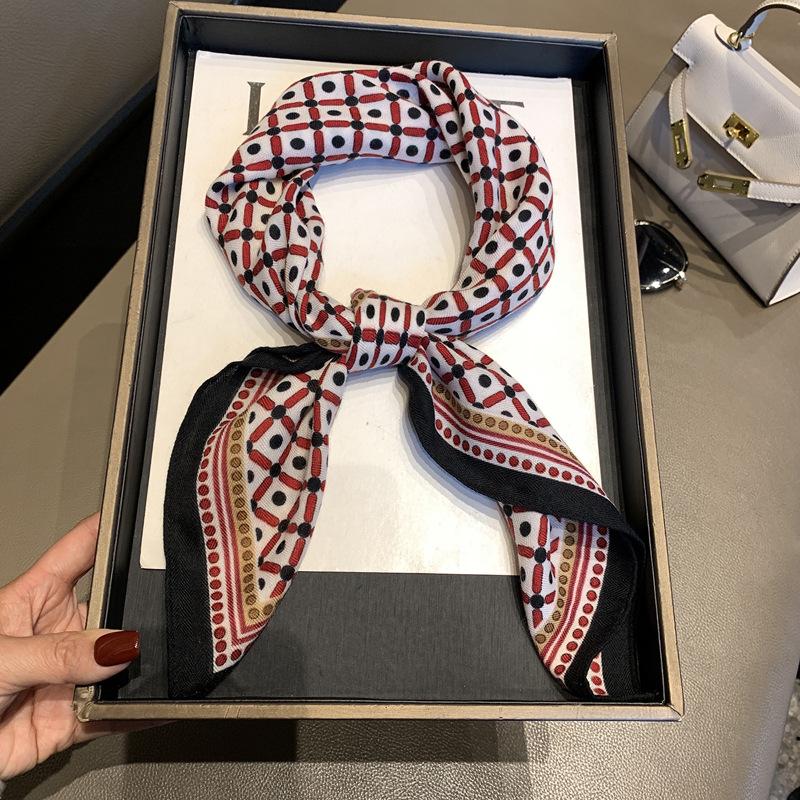 Stylish Polka Dot Plaid Versatile Neck Scarf Comfortable Decorative Neck Wear For Women