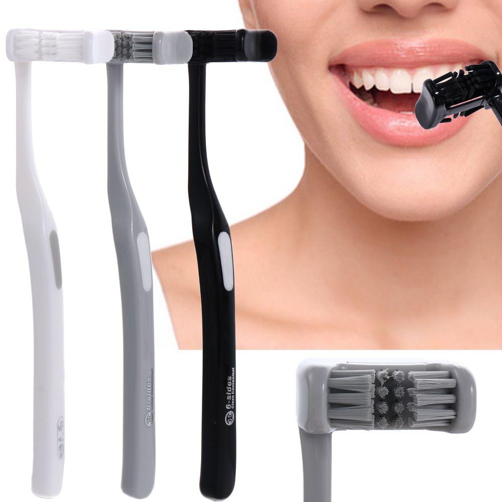 Teeth Cleaner Oral Hygiene Tool Daily Clean All Wrapped Toothbrush Oral Care Brush Cleaning Tooth Brush 6 Sided Toothbrush