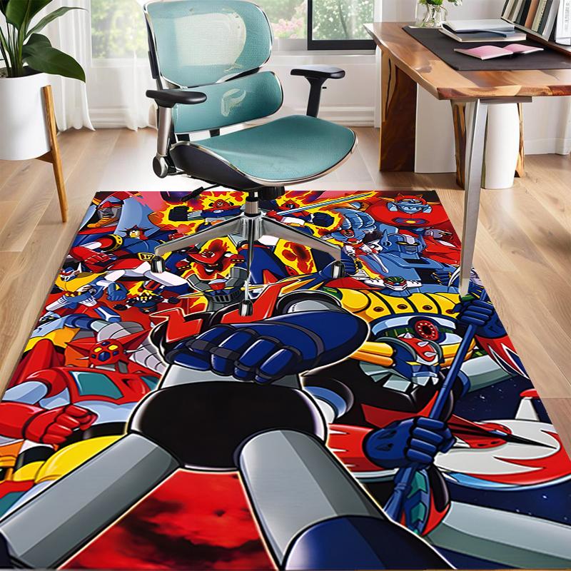 1pc UFO Robot Grendizer6 Design Area Rug - Non-Slip, Soft & Cozy Floor Mat for Living Room, Bedroom, Office - Indoor/Outdoor Decorative Carpet