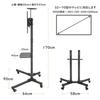 UNHO TV Stand with Free Commercial High Large Screen Monitor Floor Compatible with Large Earthquake Sound Bar Shelf Casters, Standing, Use,