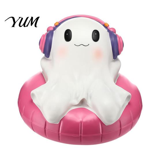 Tiered Tray Decor Summer Halloween Ghost Figurine, Small Resin Cute Tropical Beach Statue with Haunted House Decoration Float Garland Sunglasses
