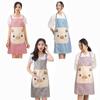 Stripe Cartoon Apron with Pockets Pig Pattern Apron Adjustable   Household