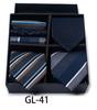 Men'S Gift Box Set Tie Fashion Business Net Color Jacquard Tie Square Scarf