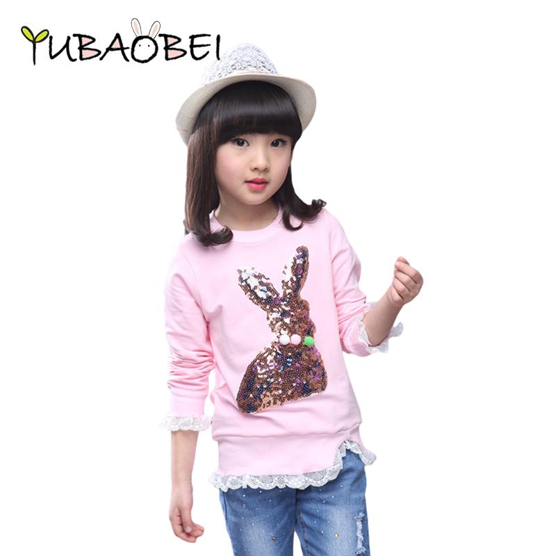 Детская блузка YUBAOBEI с принтом Кролик