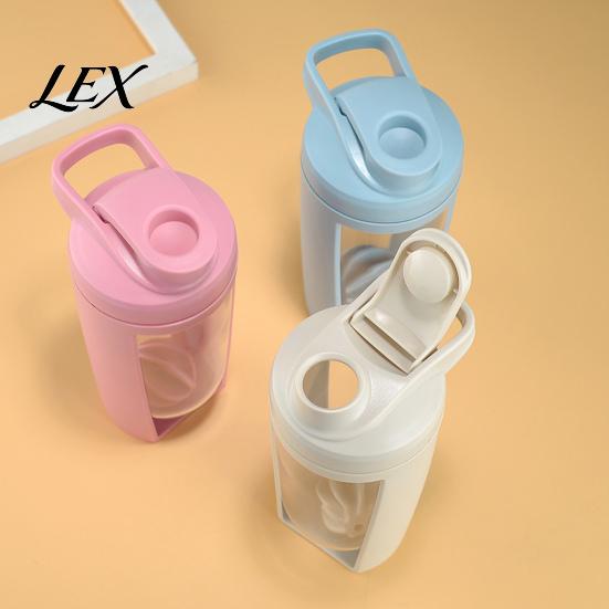 Large Capacity Shaker Bottle with Handle And Mixing Ball, Double Layer Sports Water Protein Bottle, Cup for Fitness Gym Outdoor Use Workout Supplement