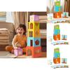 Wooden Educational Stacking Toy For Toddlers With Shape Sorting And Brain Development