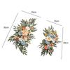 2 Pieces Silk Flowers Artificial Flower Swag Flower Arrangement Wedding Arch Wreath, Floral Backdrop for Reception Door