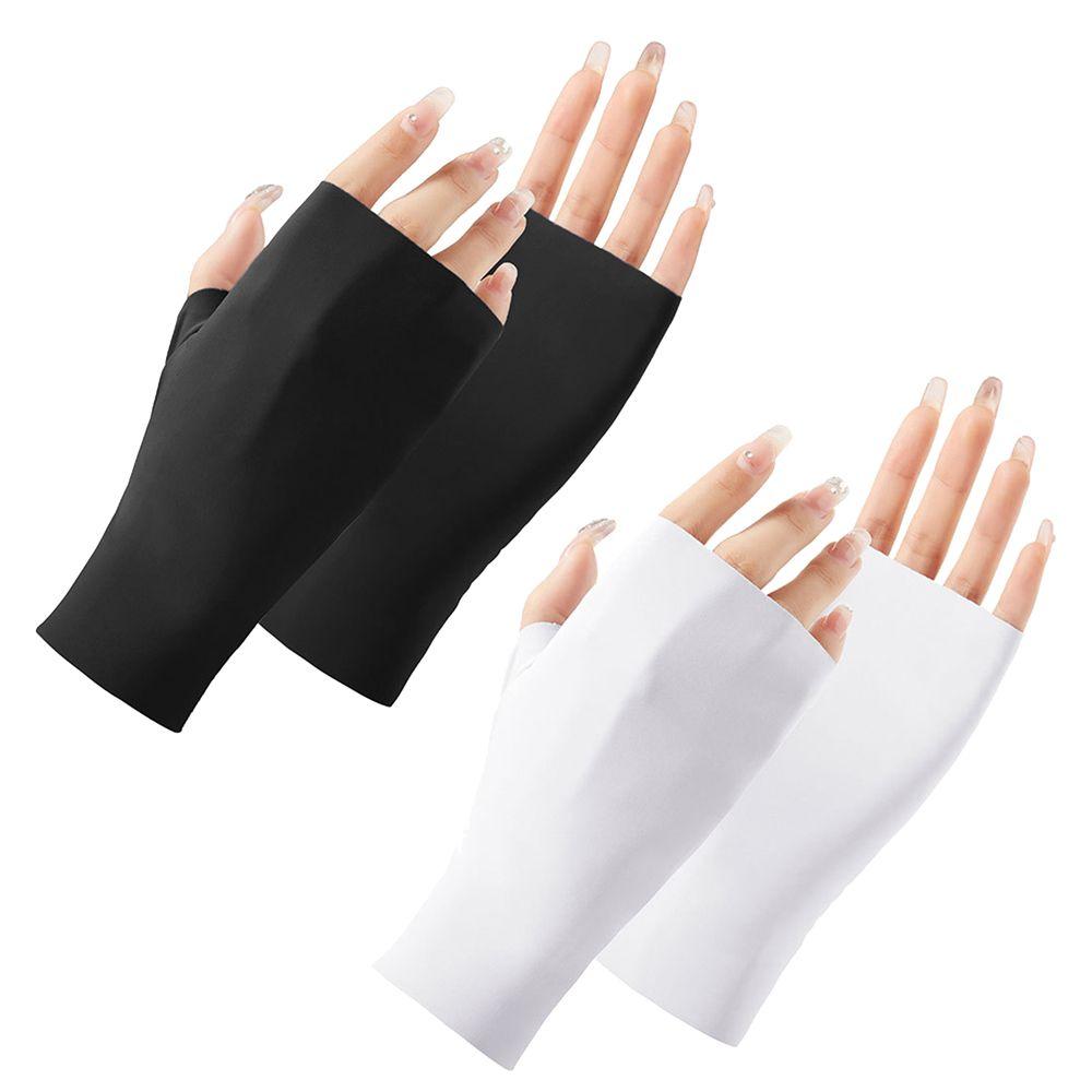 1 pair Women Touch Screen Cycling Equipment Thin Mitten Ice Silk Glove Driving Sun Protection Gloves