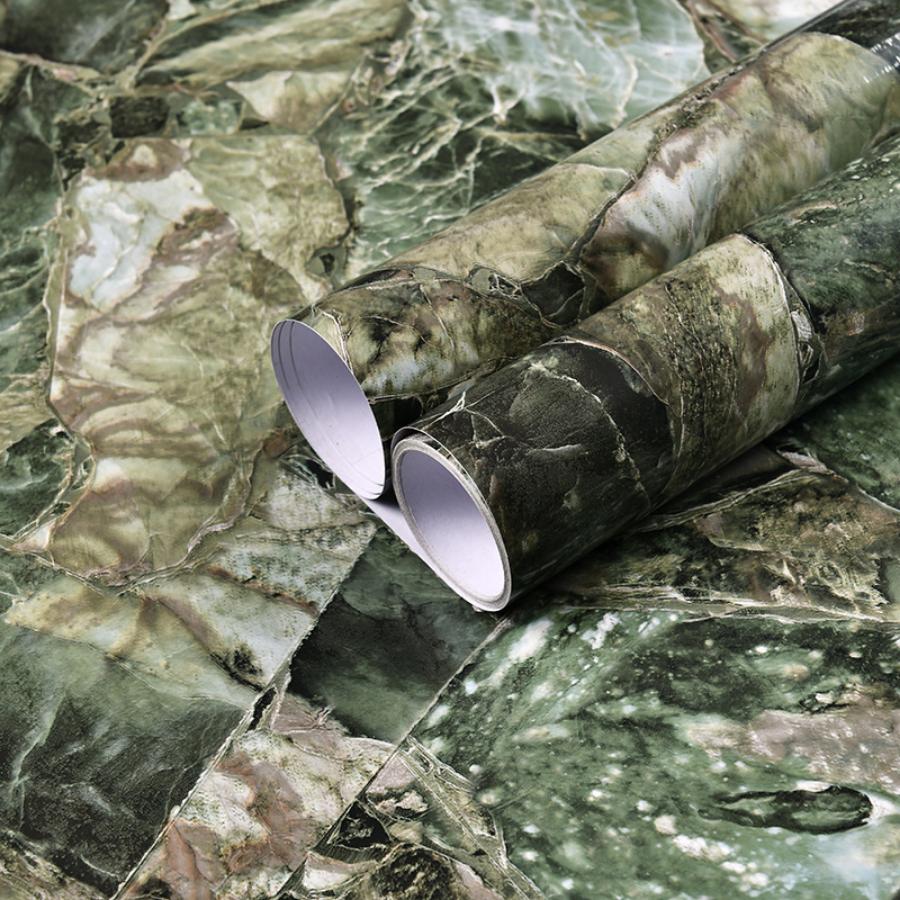 Kitchen Decoraction Thick PVC Glossy Marble Waterproof Self Adhesive Wallpaper Home Decor Furniture Oil Proof Bedroom Stickers