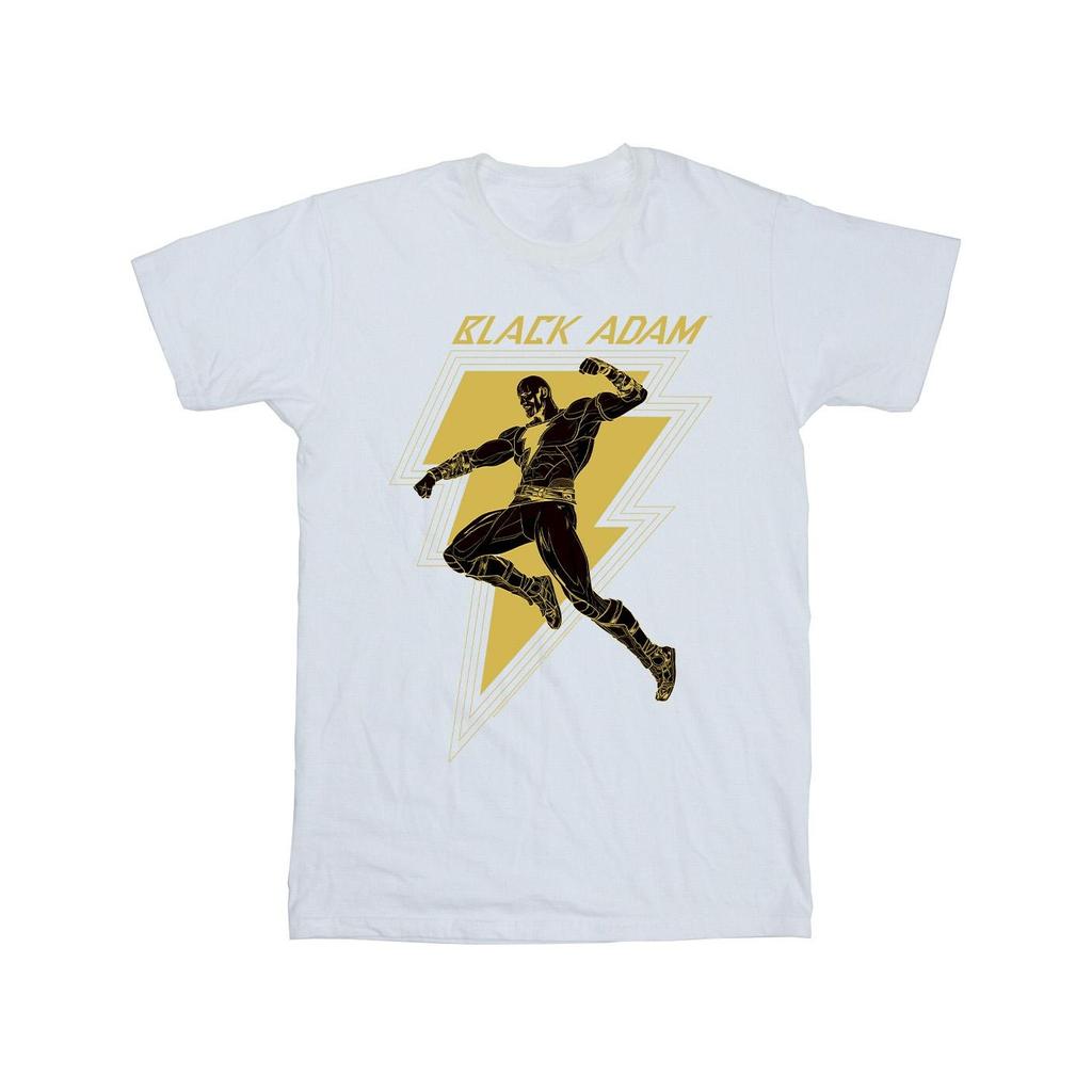 DC Comics Mens Black Adam Golden Bolt Chest T-Shirt