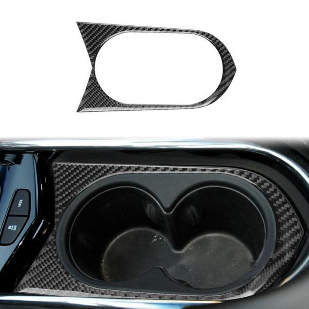 Carbon Fiber Interior Center Console Cup Holder Cover For Cadillac ATS 2013-2019