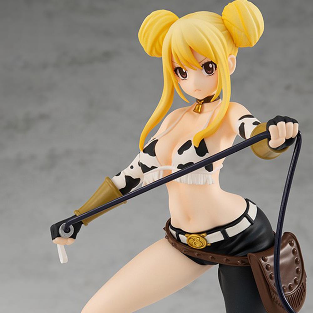 18см Девушка-эльф Люси Хартфилия Форма Тельца Аниме Фигурка Девушка в стиле западного ковбоя Люси Экшн-фигурка Коллекционная модель для взрослых