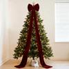 Large Christmas Tree Topper Bow Red Velvet Ribbon Gift Bows for Home Wreath Birthday Wedding Party Room Wall Backdrop Decoration