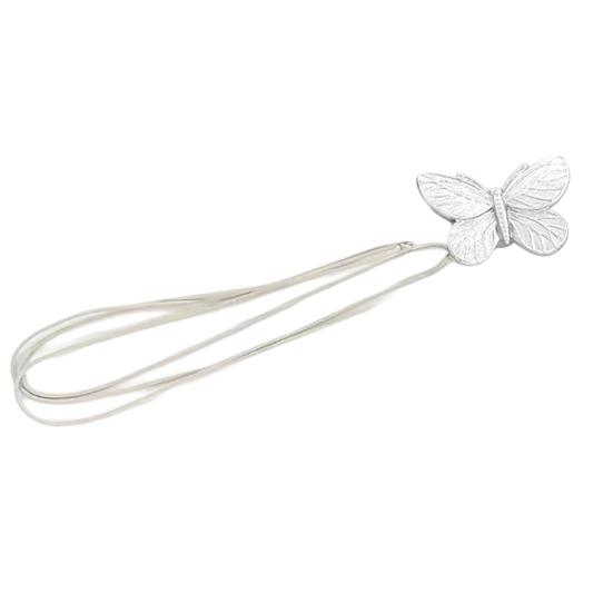 2PCS Magnetic Curtain Tiebacks, Butterfly Shape Metal Curtain Ties, Anti-Oxidation Easy Disassembly Curtain Holdback for Home Decor