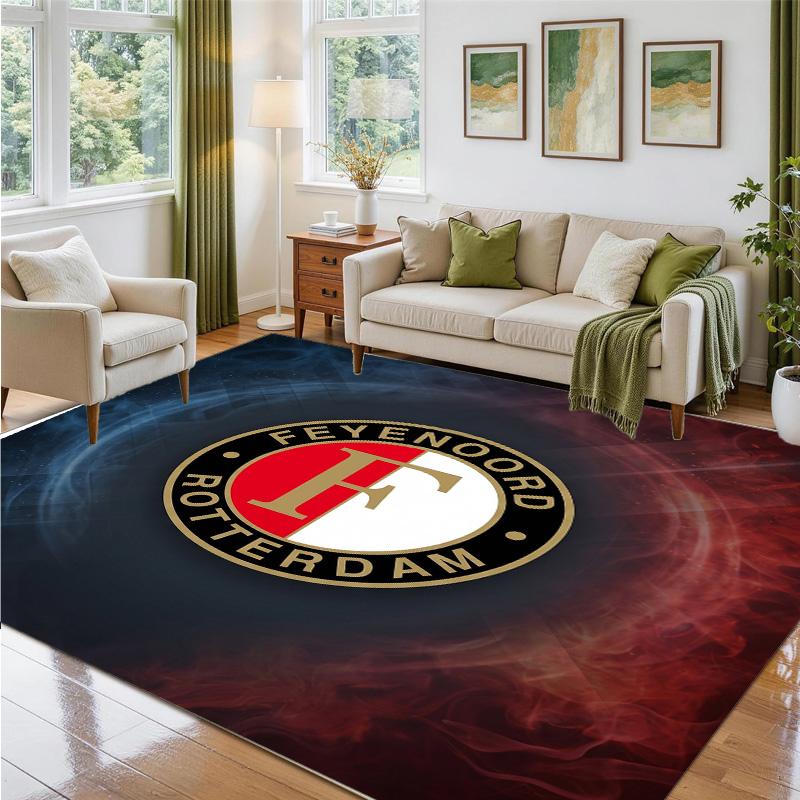 Feyenoord Design Crystal Velvet Rug Soft Decorative Mat for Bedroom Entrance