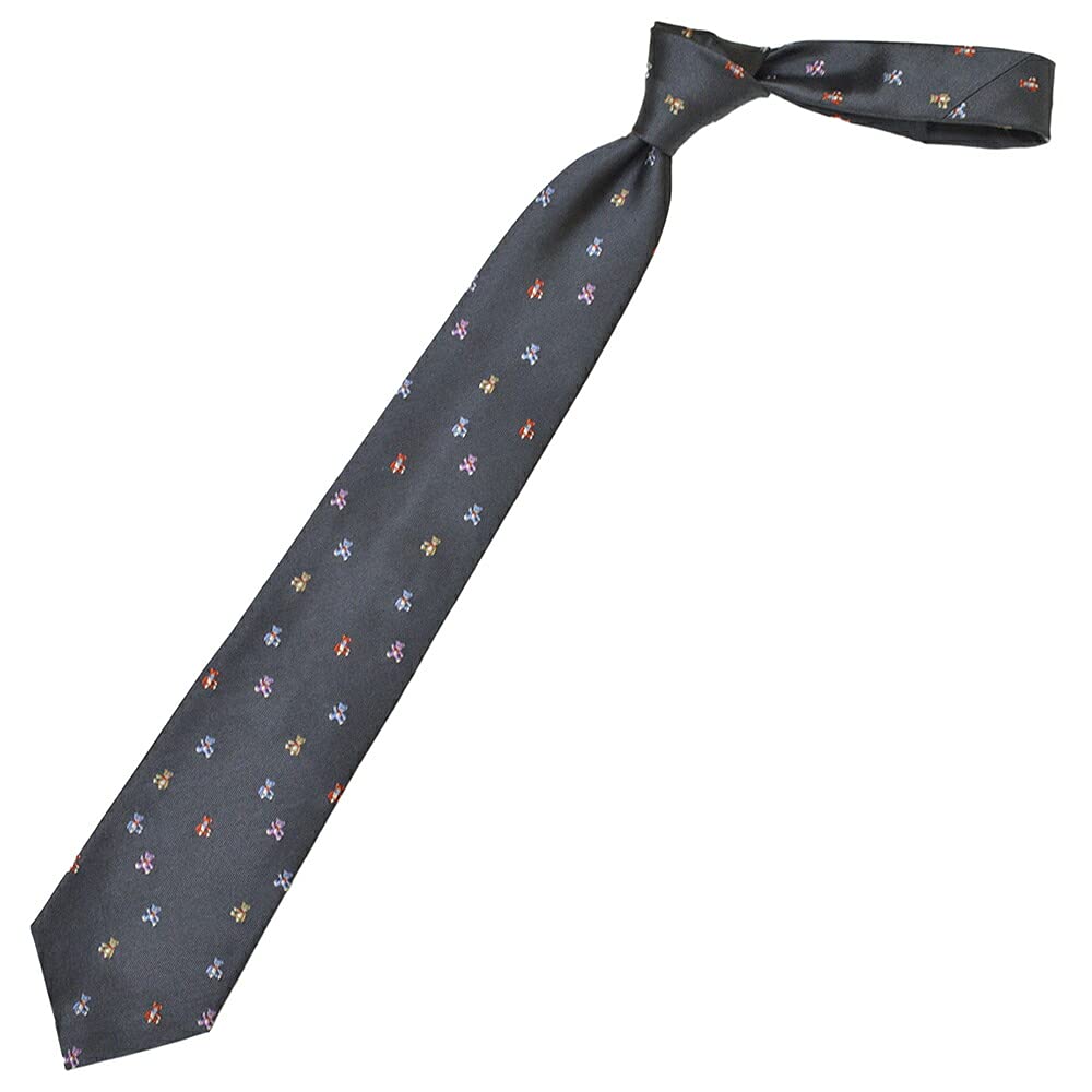 Paul Smith Teddy Bear Silk Tie 8cm Eps21w003 GRAY Men's (Size Wide) GLU1-70
