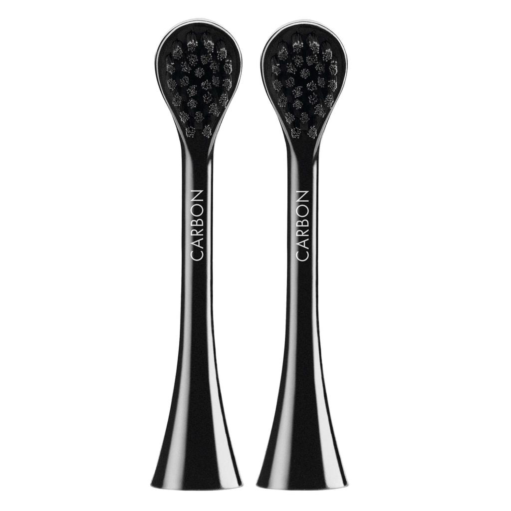 Curaprox Sonic Electric Toothbrush Black is White is Replacement Brush Heads (Black White) (2-pack)