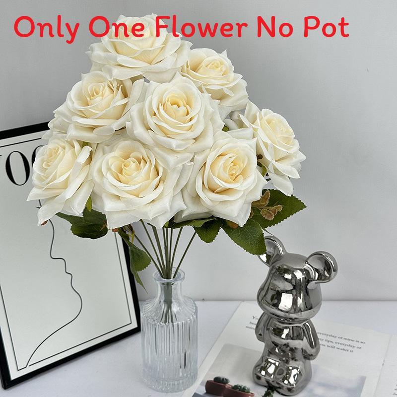 Handmade Faux Rose Flower Decor With Silk Material For Home And Event Styling