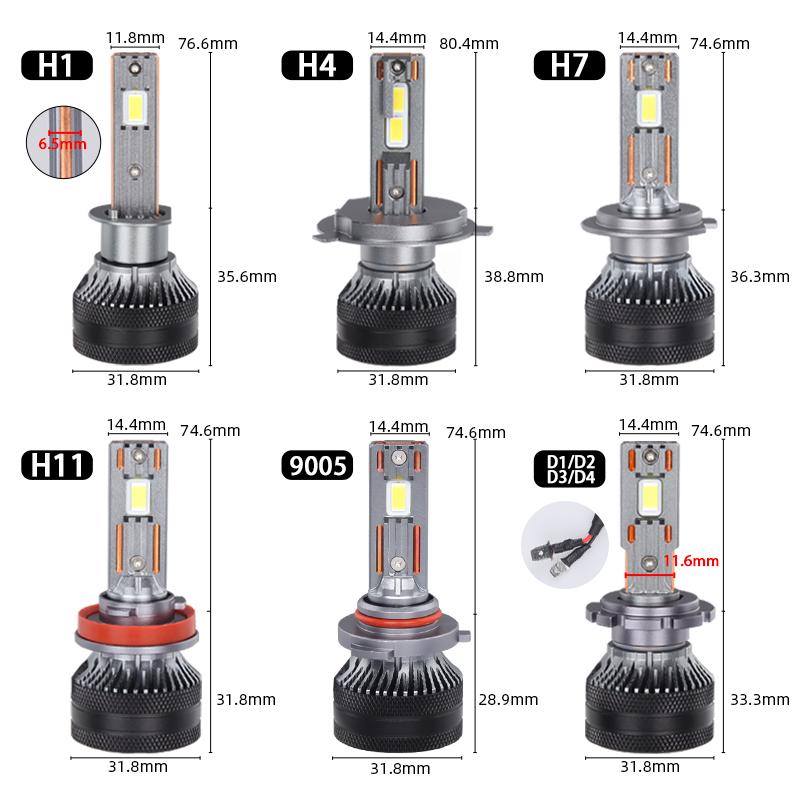 DAWN KNIGHT 140W K5C PLUS H7 H11 H1 H4 Светодиодная лампа для фар 4300K LED HB3 HB4 Двойная медная трубка Светодиодный комплект для автомобиля 12V 2 шт.