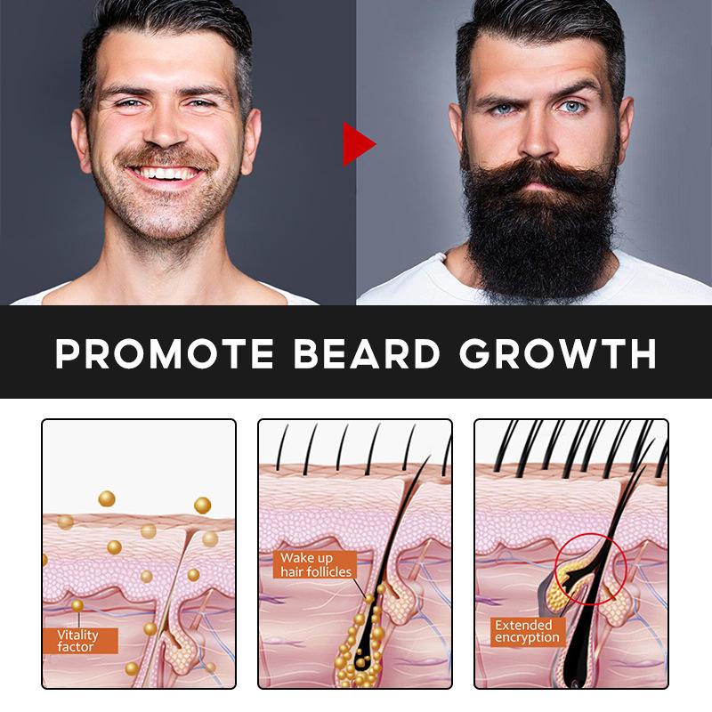 Мужская сыворотка для роста бороды, масло 30 мл, натуральная формула для лечения и улучшения роста волос на лице