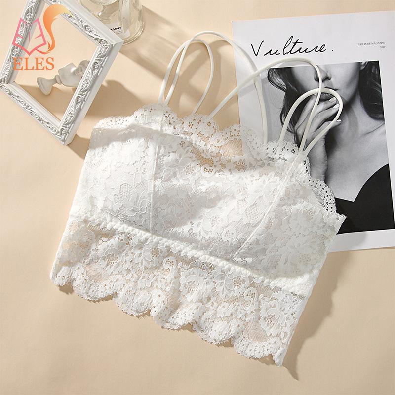 Thin Lace Beautiful Back Tube Top Underwear Bra Anti-exposure No Steel Ring Gathered Underwear Girl Chest Wrap Bra Top