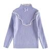 Girls' Knitted Base Sweater Winter Top Sweater Warm Children's Winter Clothes