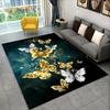 Pretty Dream Butterfly Flower Area Rug Large,Carpet Rug for Home Living Room Bedroom Sofa Doormat Decor,Kids Non-slip Floor Mats