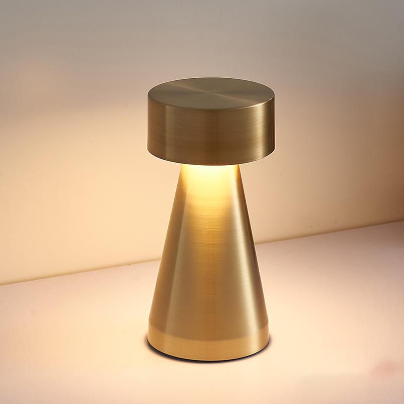 Ретро маленькая настольная лампа в виде гриба с регулируемой яркостью, сенсорный переключатель, светодиодная настольная лампа, USB перезаряжаемый беспроводной ночник для декора спальни