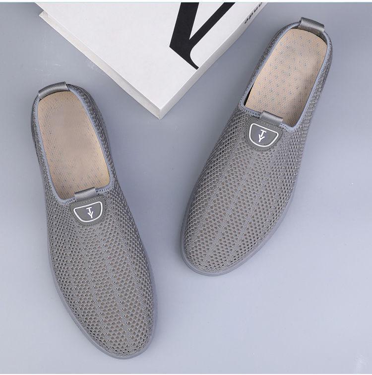 Мужские лоферы из дышащей сетки 2024 года — повседневная, нескользящая летняя обувь