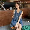 Denim Suspender Dress Female Design Sense Niche Summer Slim Sleeveless Camisole Skirt Short Skirt