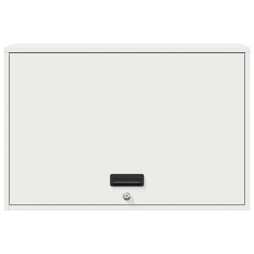 Wall Mounted Garage Cabinet with Gas Spring Door White