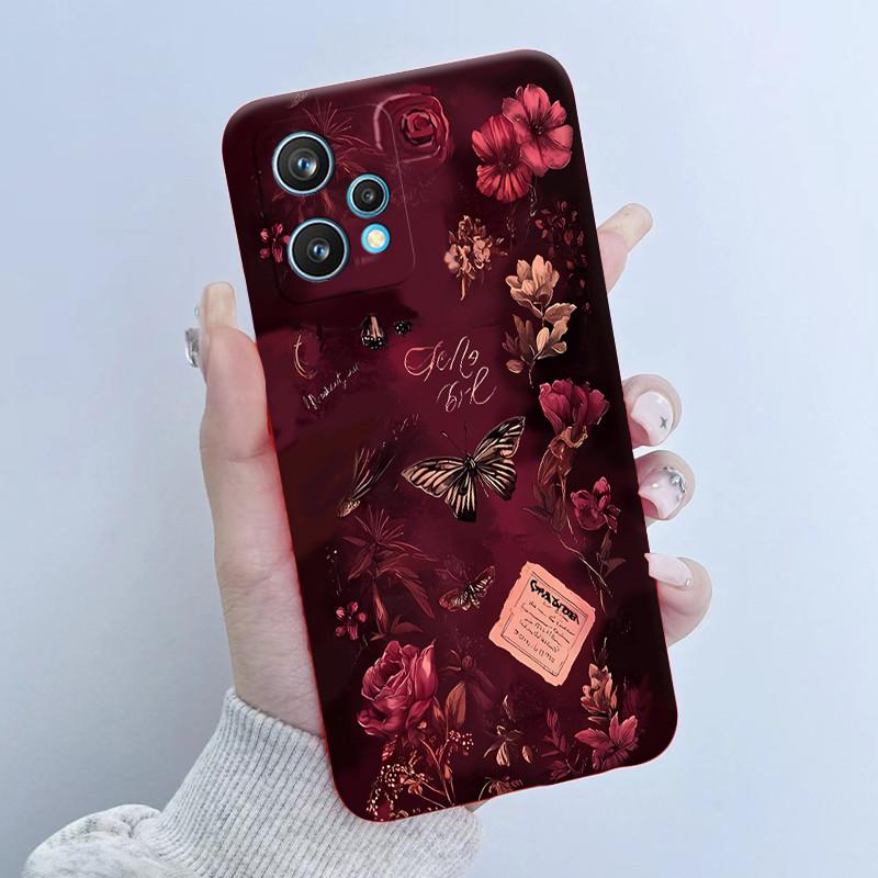 Чехол для телефона Realme 9 Pro Plus RMX3392 RMX3393 Дизайн 'Цветочная Девочка' Мягкий Силикон ТПУ Задняя Панель Для Realme9 4G RMX3521 Чехлы