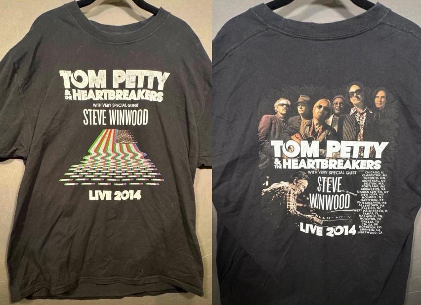 Tom Petty Heartbreakers 2014 Concert Tour reprinted black shirt QT5748