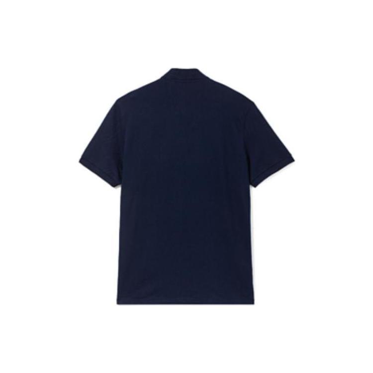 Lacoste Мужские рубашки-поло Темно-синие с воротником-поло Умеренный прямой крой PH3354-166