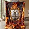 Everton Football Print Flannel Blanket, Soft Warm Lightweight Throw Blanket for Sofa Bed Camping