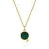 Penidor Silver (Y) Flat Necklace Malachite