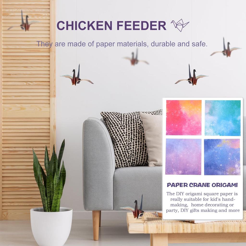 Origami 400 Pure Machine High Kids DIY Origami Set for Thousand DIY Birthday Party Craft Paper Paper, Sheets, 9.59.5cm, Pulp, Cut, Texture, Origami,