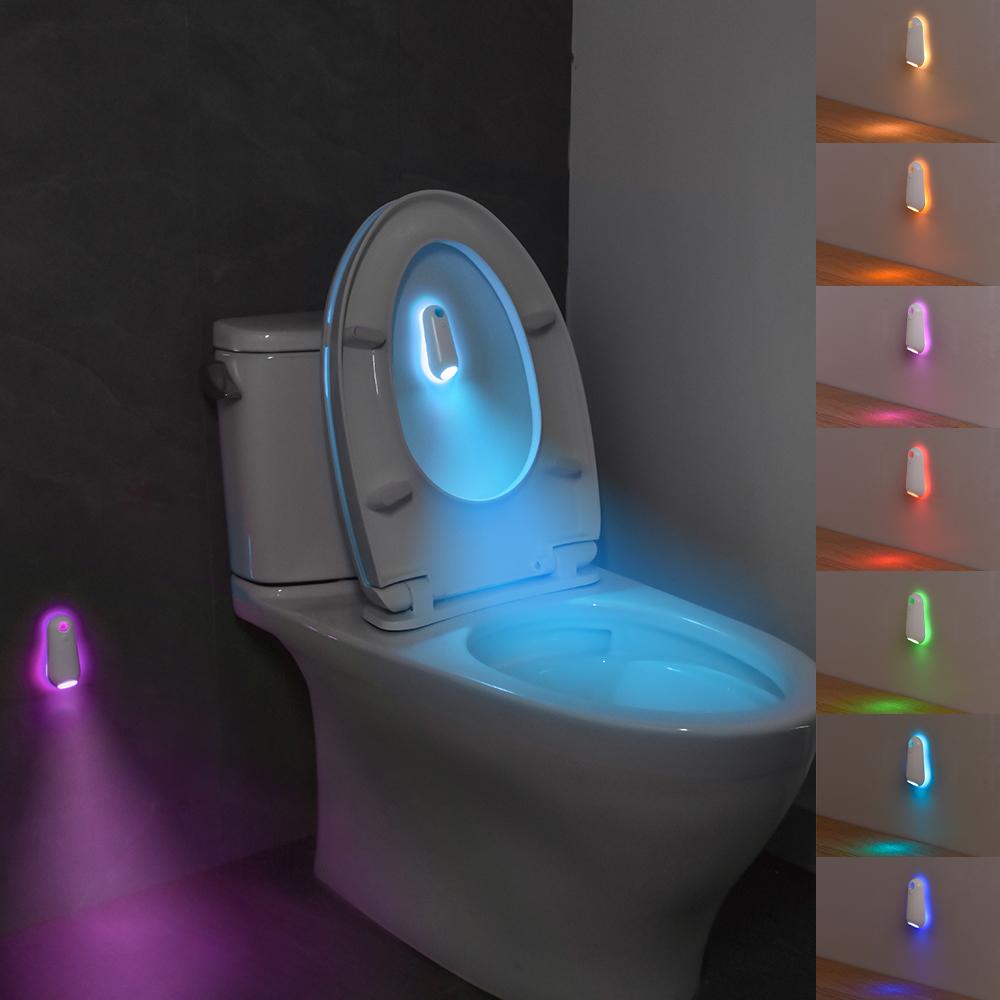 Xiaomi Умный ночник для туалета, 7-цветная лампа с датчиком движения, градиентные светодиодные светильники RGB для туалета, для туалетной комнаты, комода, ночи