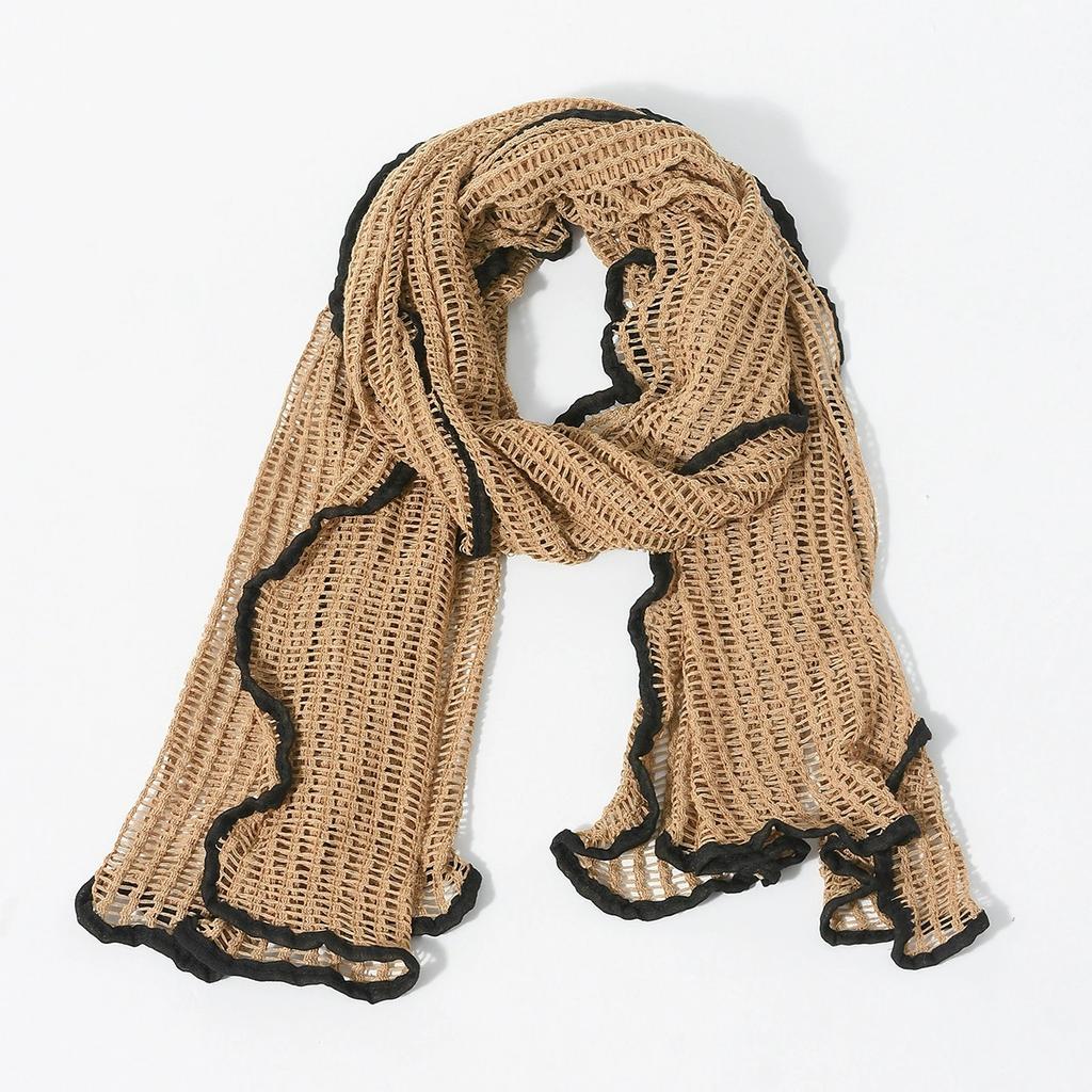 Personalized Knitted Scarf British Style Warm Hollow-Out Male Scarf
