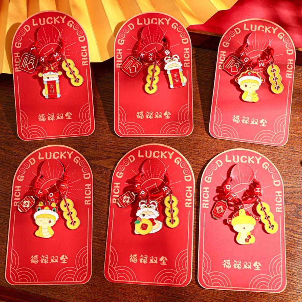 Креативный брелок в виде змеи по китайскому зодиаку, подвеска в виде мультяшной змеи на удачу, Праздник весны