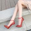 Red Pointed High Heels Women's Stiletto Large Size Huidong Women's Shoes