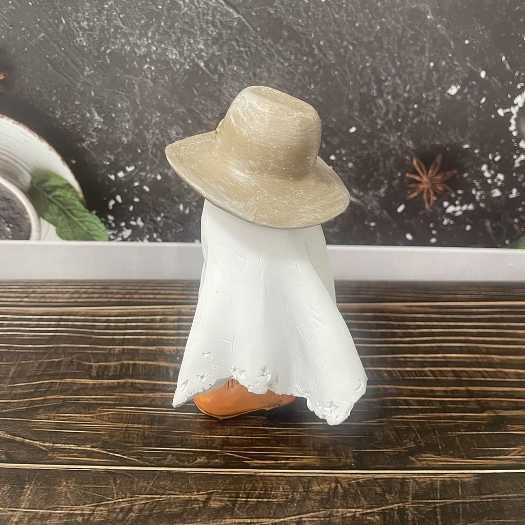 Unique Cowboy Ghost Statue Decorative Resin Figurine Perfect For Halloween Home Decor
